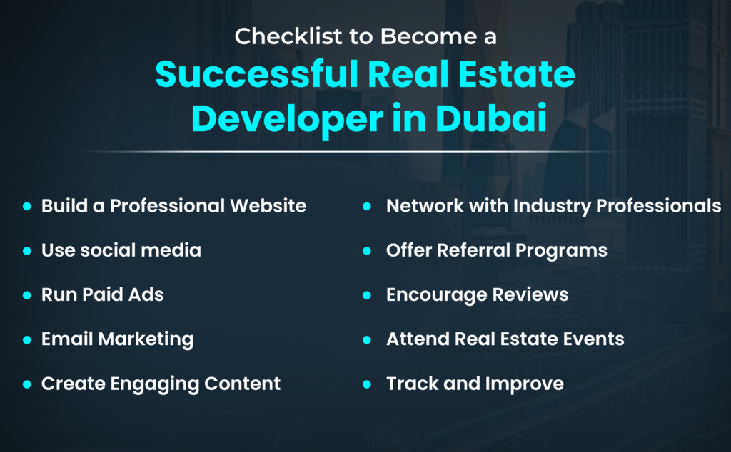 Checklist to become a successful real estate developer in Dubai