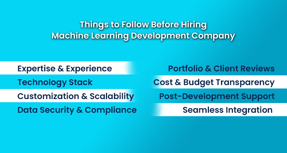 Checklist to follow before hiring Machine learning development company