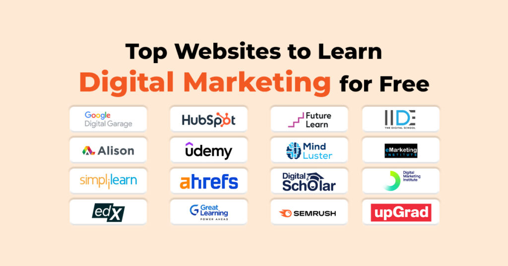 Top E-Learning Sites for Free Digital Marketing Courses
