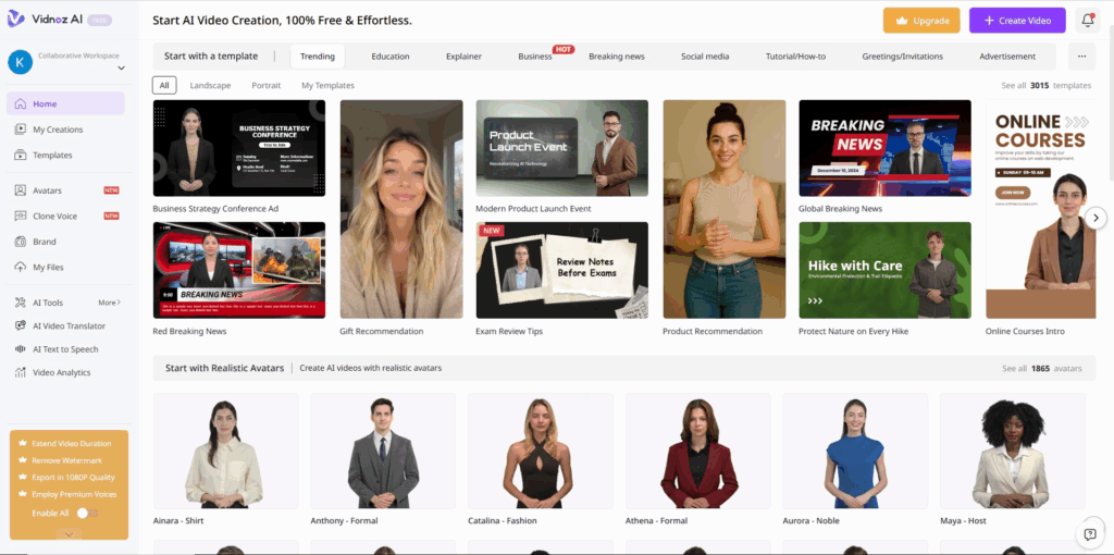 Choose a Video Template