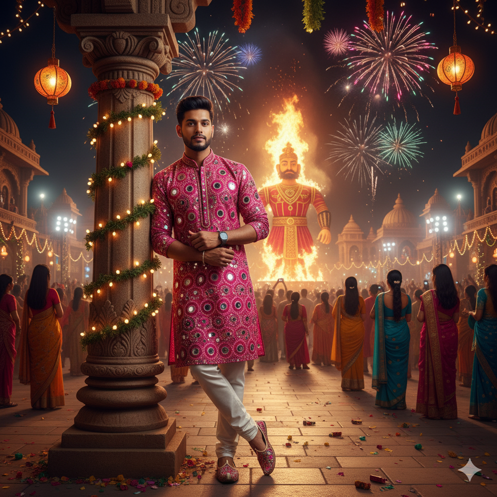 a grand Dussehra celebration