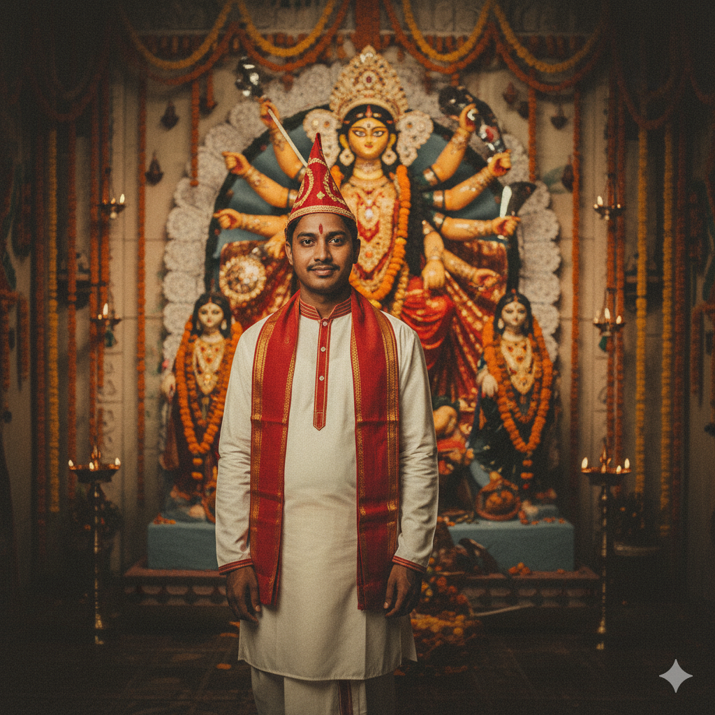 Bengali-style attire