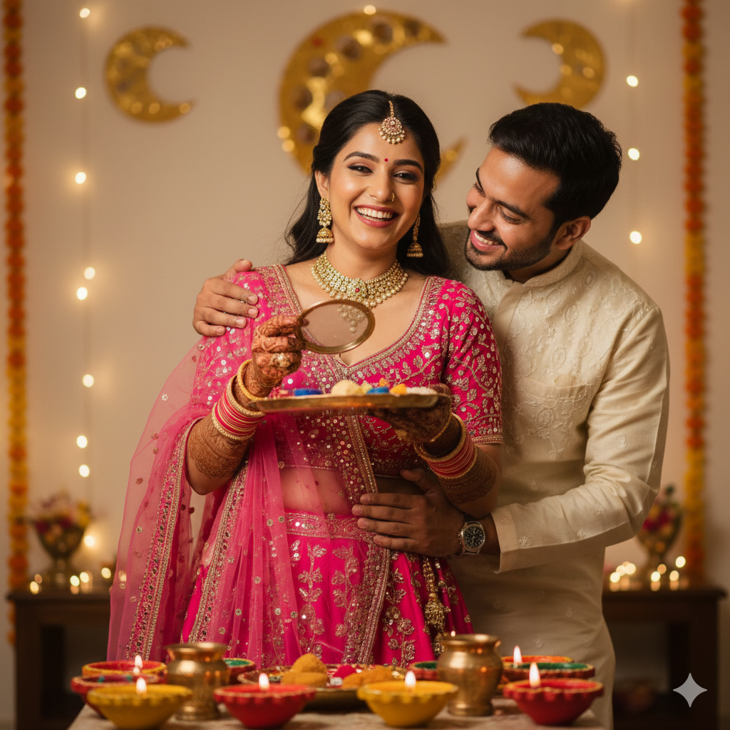 couple during Karwa Chauth