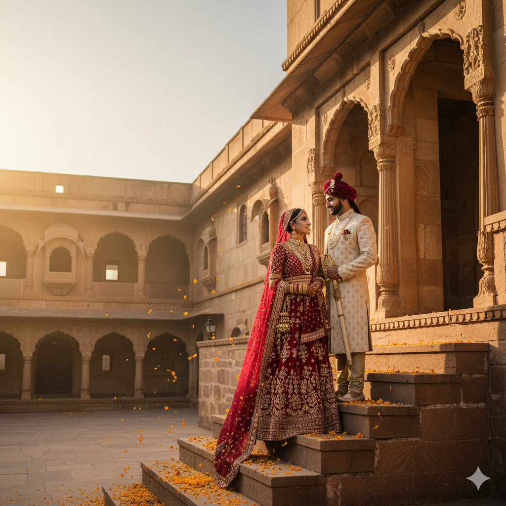 Rajasthani fort courtyard