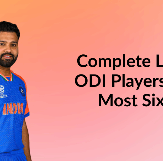 Most Sixes in ODI Cricket