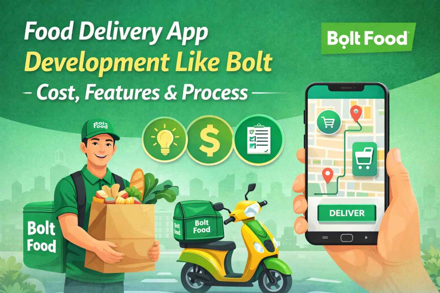 Food Delivery App Development Like Bolt – Cost, Features & Process