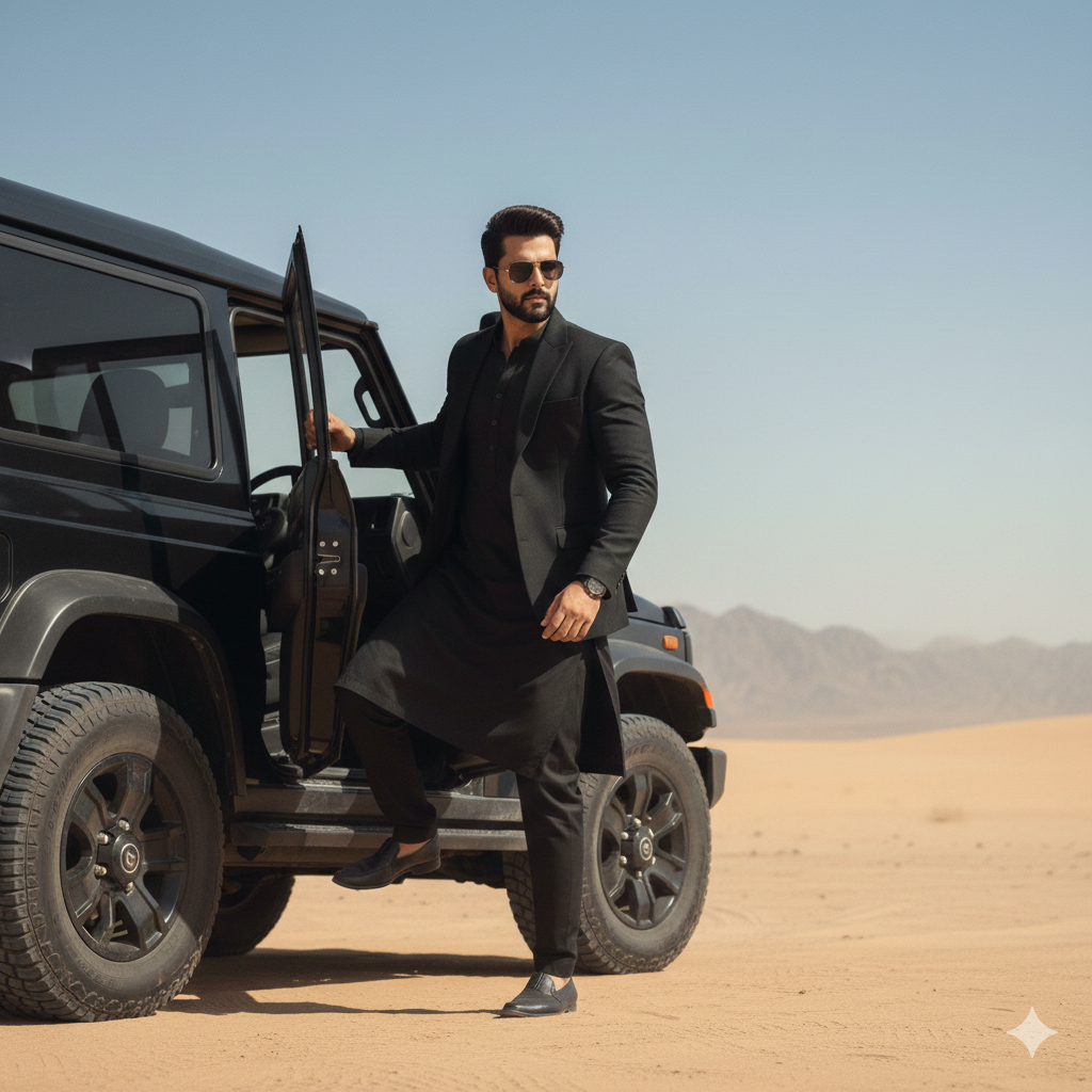  full-body portrait of a stylish young man