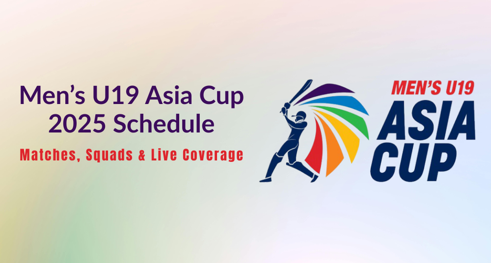U19 Asia Cup 2025 Schedule
