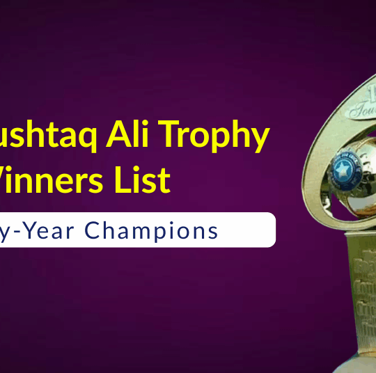 Syed Mushtaq Ali Trophy Winners List
