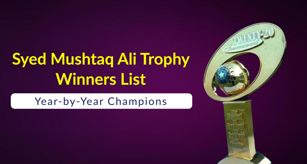 Syed Mushtaq Ali Trophy Winners List