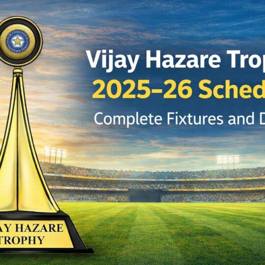 Vijay Hazare Trophy Schedule