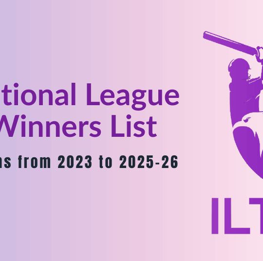 ilt20 winners list