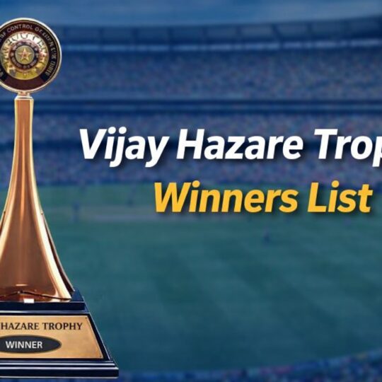 Vijay Hazare Trophy Winners List