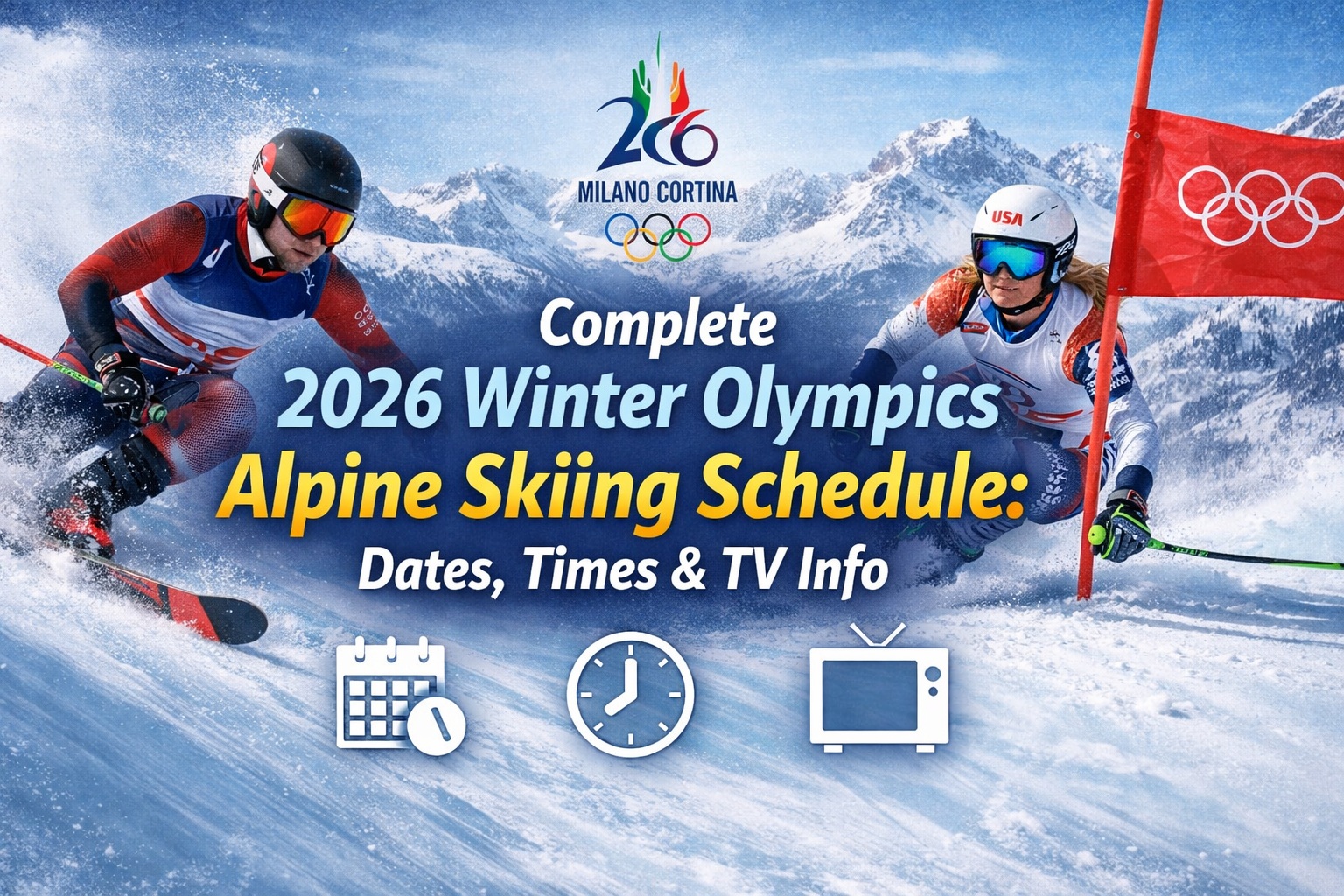 Complete 2026 Winter Olympics Alpine Skiing Schedule Dates, Times & TV Info