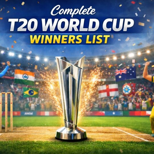 ICC T20 World Cup Winners List