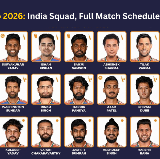 T20 World Cup 2026 India Squad, Full Match Schedule & Key Fixtures