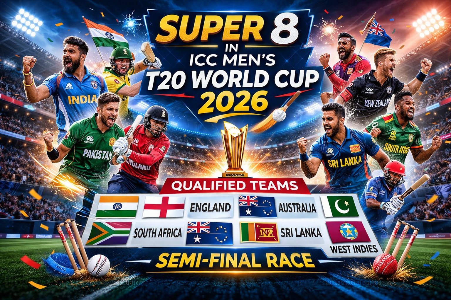 T20 World Cup Super 8 Teams, Format & Qualification