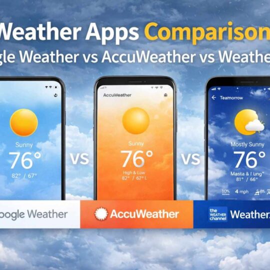 Weather Apps Comparison Google Weather vs AccuWeather vs Weather.com