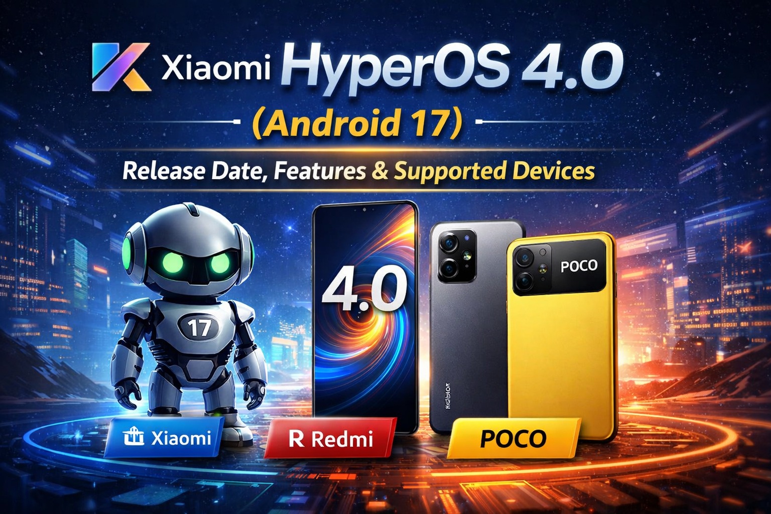 Xiaomi HyperOS 4.0 (Android 17) Release Date, Features & Eligible Devices
