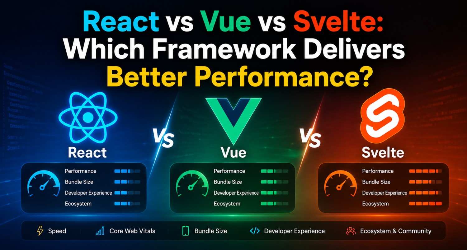 React vs Vue vs Svelte Which Framework Delivers Better Performance